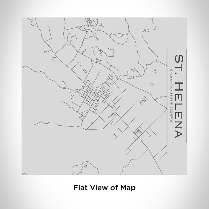 Rendered View of St. Helena California Map Engraving on 17oz Stainless Steel Insulated Tumbler