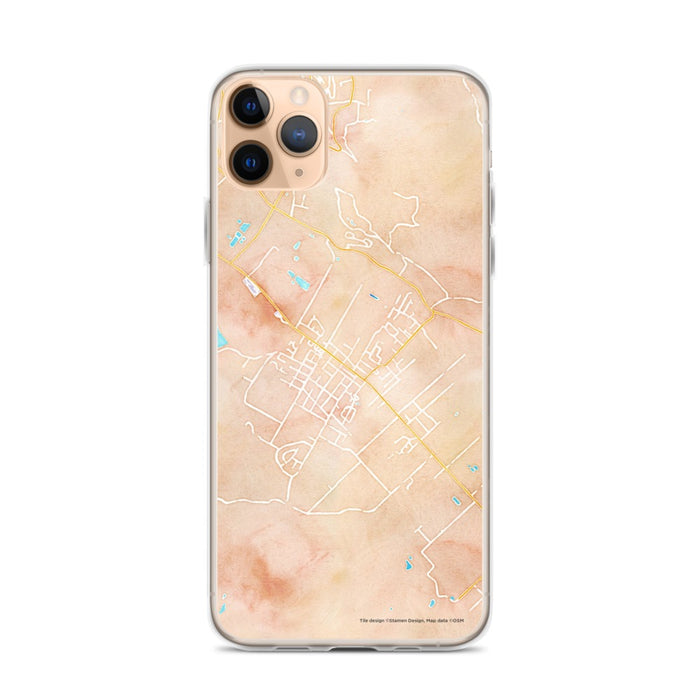 Custom iPhone 11 Pro Max St. Helena California Map Phone Case in Watercolor