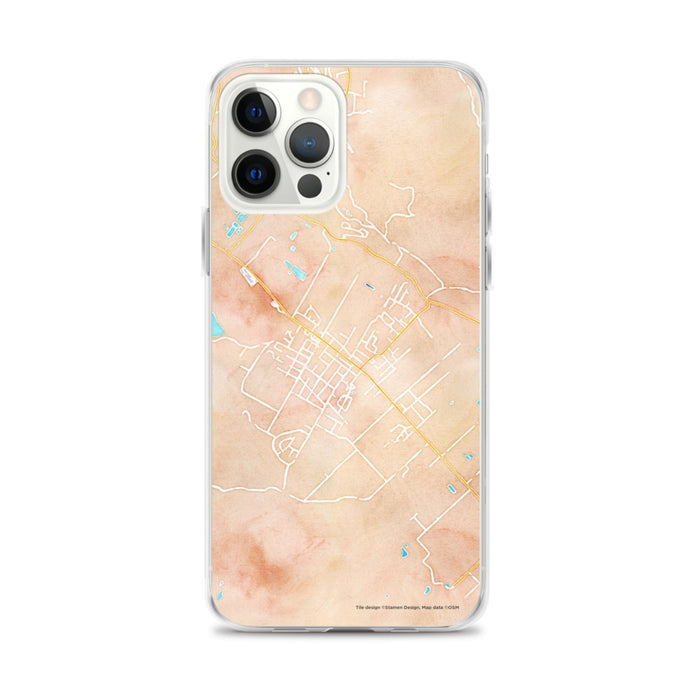 Custom iPhone 12 Pro Max St. Helena California Map Phone Case in Watercolor