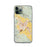 Custom iPhone 11 Pro St. Helena California Map Phone Case in Woodblock