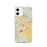 Custom iPhone 12 St. Helena California Map Phone Case in Woodblock