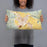 Person holding 20x12 Custom St. Helena California Map Throw Pillow in Woodblock