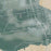 St. Ignace Michigan Map Print in Afternoon Style Zoomed In Close Up Showing Details
