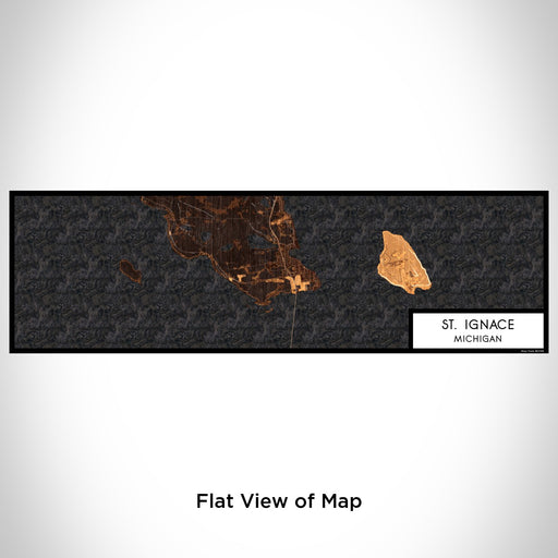 Flat View of Map Custom St. Ignace Michigan Map Enamel Mug in Ember