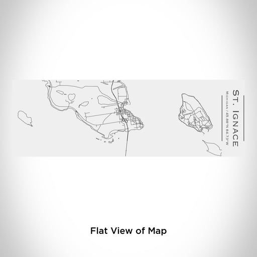 Rendered View of St. Ignace Michigan Map Engraving on 10oz Stainless Steel Insulated Cup with Sliding Lid in White