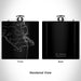 Rendered View of St. Ignace Michigan Map Engraving on 6oz Stainless Steel Flask in Black