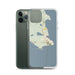 Custom St. Ignace Michigan Map Phone Case in Woodblock
