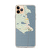 Custom iPhone 11 Pro Max St. Ignace Michigan Map Phone Case in Woodblock