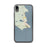 Custom iPhone XR St. Ignace Michigan Map Phone Case in Woodblock