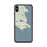 Custom iPhone XS Max St. Ignace Michigan Map Phone Case in Woodblock