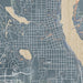 Stillwater Minnesota Map Print in Afternoon Style Zoomed In Close Up Showing Details