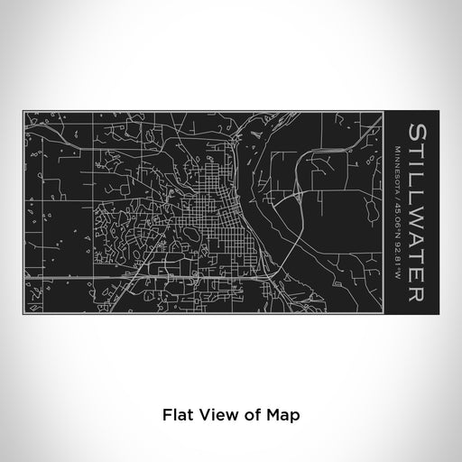 Rendered View of Stillwater Minnesota Map Engraving on 17oz Stainless Steel Insulated Cola Bottle in Black
