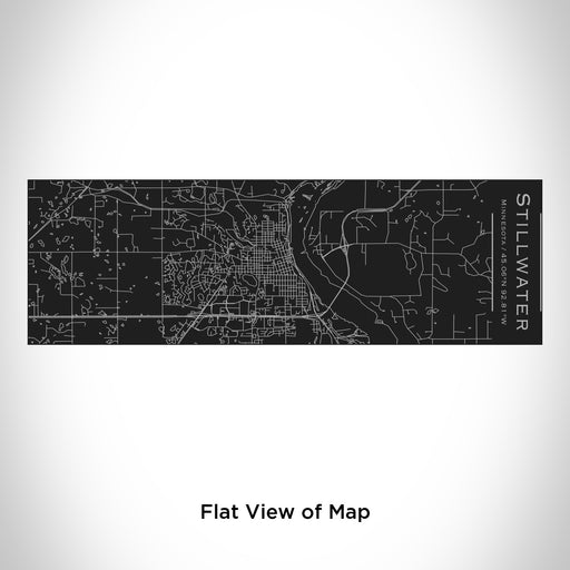Rendered View of Stillwater Minnesota Map Engraving on 10oz Stainless Steel Insulated Cup with Sliding Lid in Black