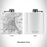 Rendered View of Stillwater Minnesota Map Engraving on 6oz Stainless Steel Flask in White