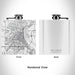 Rendered View of Stillwater Minnesota Map Engraving on 6oz Stainless Steel Flask in White
