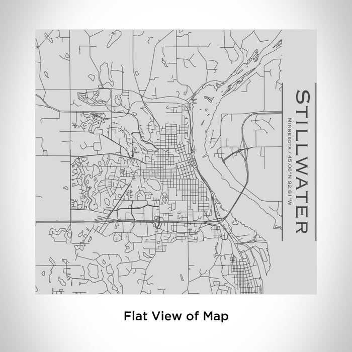 Rendered View of Stillwater Minnesota Map Engraving on 17oz Stainless Steel Insulated Tumbler