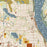 Stillwater Minnesota Map Print in Woodblock Style Zoomed In Close Up Showing Details