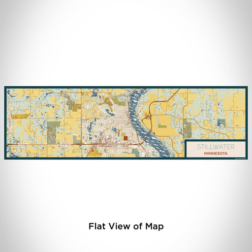 Flat View of Map Custom Stillwater Minnesota Map Enamel Mug in Woodblock