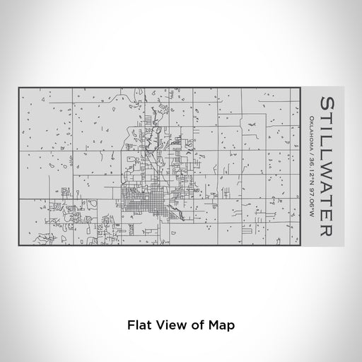 Rendered View of Stillwater Oklahoma Map Engraving on 17oz Stainless Steel Insulated Cola Bottle