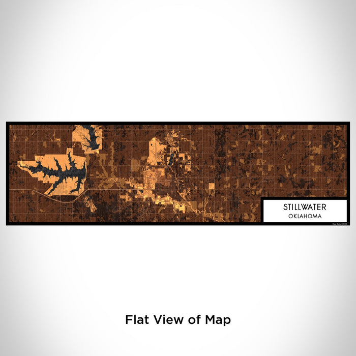 Flat View of Map Custom Stillwater Oklahoma Map Enamel Mug in Ember