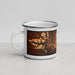Left View Custom Stillwater Oklahoma Map Enamel Mug in Ember