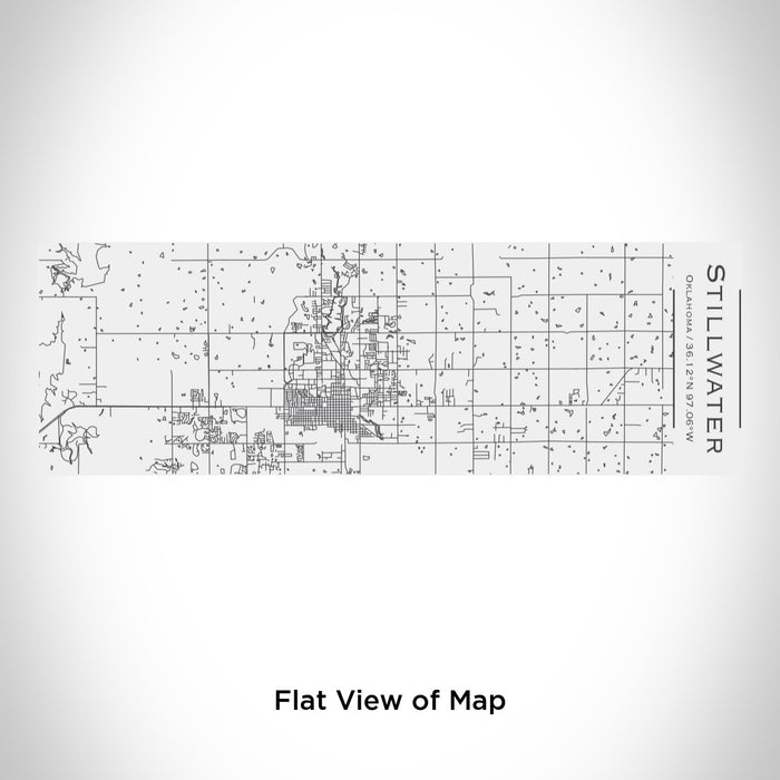 Rendered View of Stillwater Oklahoma Map Engraving on 10oz Stainless Steel Insulated Cup with Sliding Lid in White