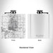 Rendered View of Stillwater Oklahoma Map Engraving on 6oz Stainless Steel Flask in White