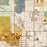 Stillwater Oklahoma Map Print in Woodblock Style Zoomed In Close Up Showing Details