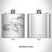Rendered View of St. John U.S. Virgin Islands Map Engraving on 6oz Stainless Steel Flask