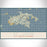 St. John U.S. Virgin Islands Map Print Landscape Orientation in Woodblock Style With Shaded Background