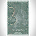 St. Joseph Missouri Map Print Portrait Orientation in Afternoon Style With Shaded Background