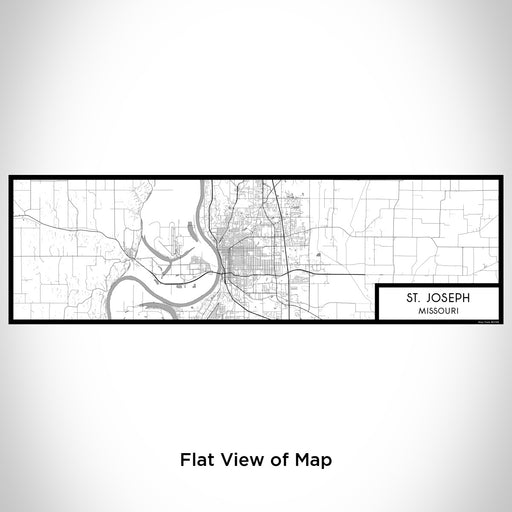 Flat View of Map Custom St. Joseph Missouri Map Enamel Mug in Classic