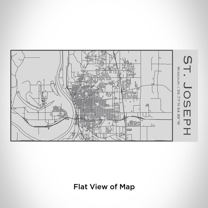 Rendered View of St. Joseph Missouri Map Engraving on 17oz Stainless Steel Insulated Cola Bottle