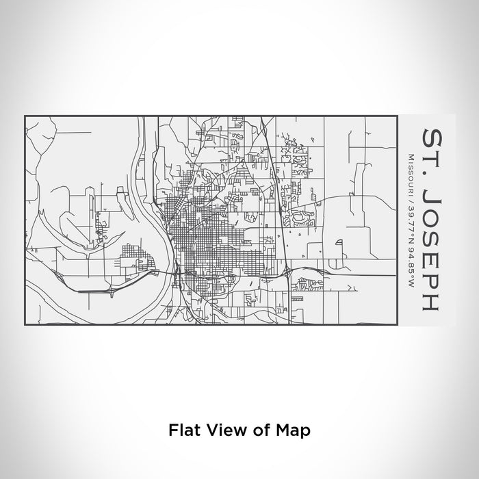 Rendered View of St. Joseph Missouri Map Engraving on 17oz Stainless Steel Insulated Cola Bottle in White