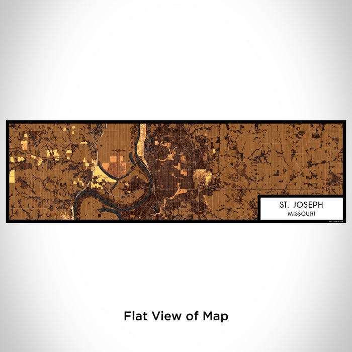 Flat View of Map Custom St. Joseph Missouri Map Enamel Mug in Ember