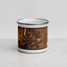 Front View Custom St. Joseph Missouri Map Enamel Mug in Ember