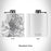 Rendered View of St. Joseph Missouri Map Engraving on 6oz Stainless Steel Flask in White