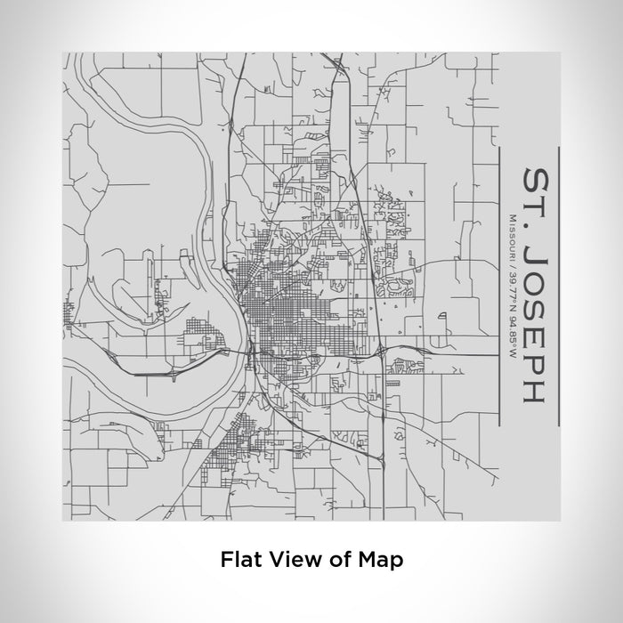 Rendered View of St. Joseph Missouri Map Engraving on 17oz Stainless Steel Insulated Tumbler