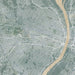 St. Louis Missouri Map Print in Afternoon Style Zoomed In Close Up Showing Details