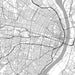 St. Louis Missouri Map Print in Classic Style Zoomed In Close Up Showing Details