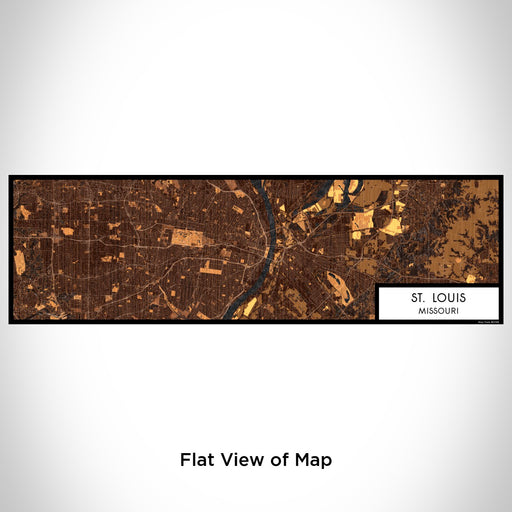 Flat View of Map Custom St. Louis Missouri Map Enamel Mug in Ember