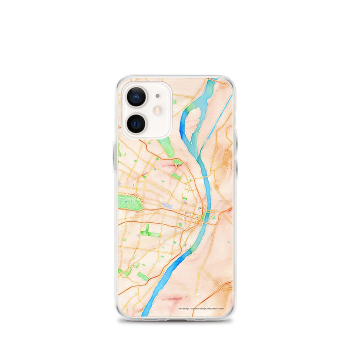 Custom St. Louis Missouri Map iPhone 12 mini Phone Case in Watercolor