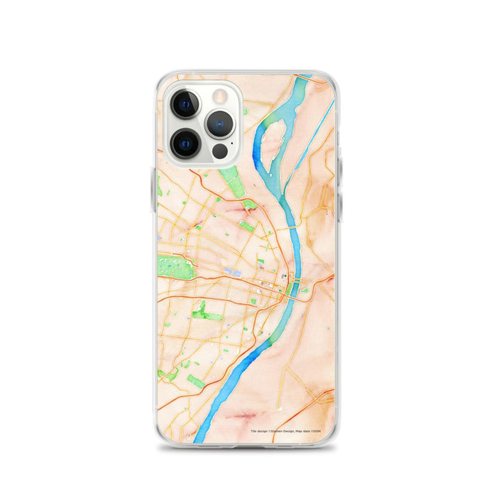 Custom St. Louis Missouri Map iPhone 12 Pro Phone Case in Watercolor