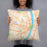 Person holding 18x18 Custom St. Louis Missouri Map Throw Pillow in Watercolor