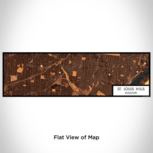 Flat View of Map Custom St. Louis Hills Missouri Map Enamel Mug in Ember