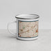 Left View Custom St. Louis Hills Missouri Map Enamel Mug in Woodblock