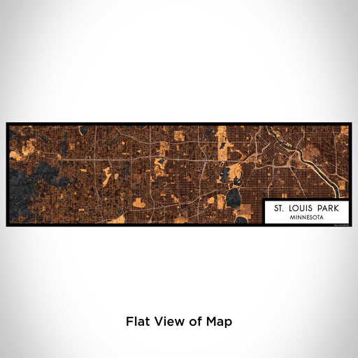Flat View of Map Custom St. Louis Park Minnesota Map Enamel Mug in Ember