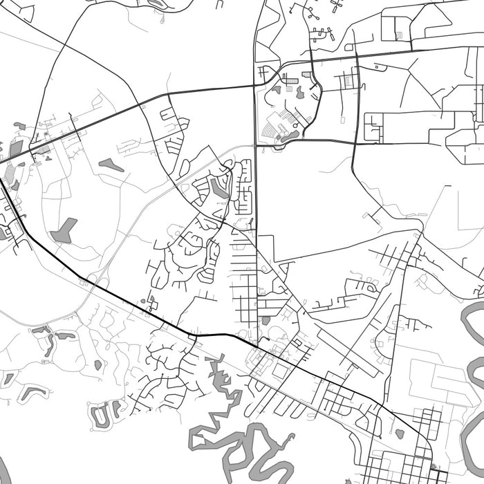 St. Marys Georgia Map Print in Classic Style Zoomed In Close Up Showing Details