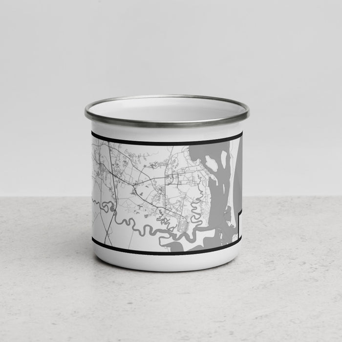 Front View Custom St. Marys Georgia Map Enamel Mug in Classic