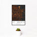 12x18 St. Marys Georgia Map Print Portrait Orientation in Ember Style With Small Cactus Plant in White Planter